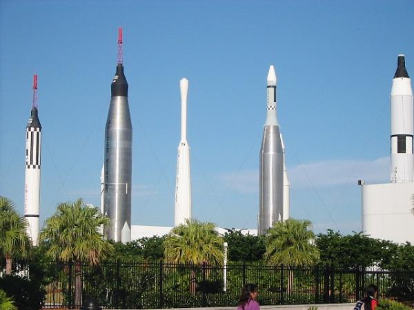 Rocket garden at the Space Center