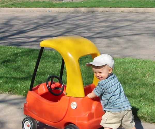 Pushing is the only way to start this car!